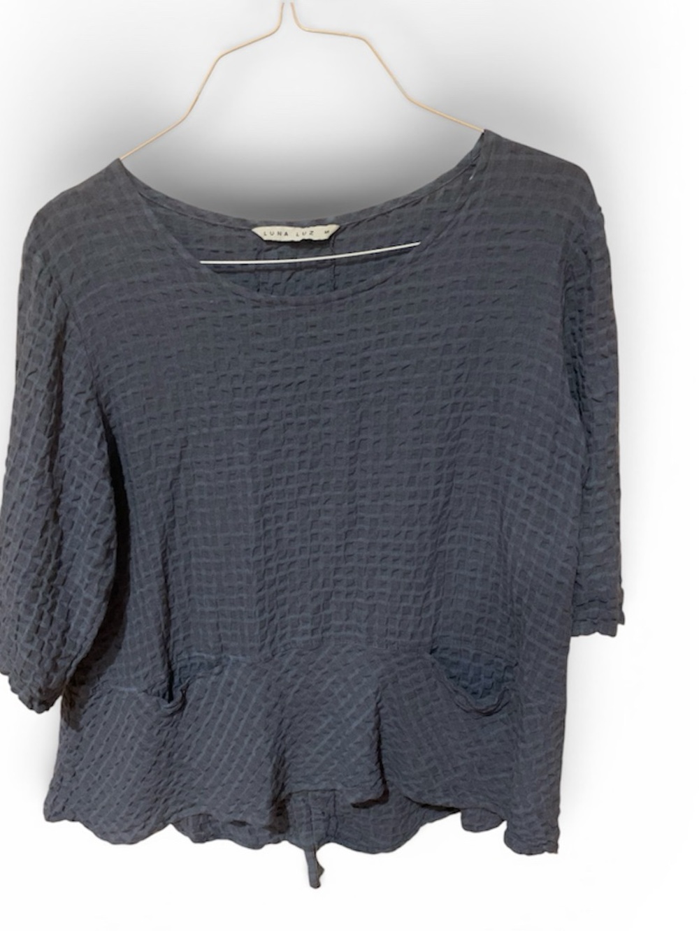 Deep lavender tunic top in light summery fabric